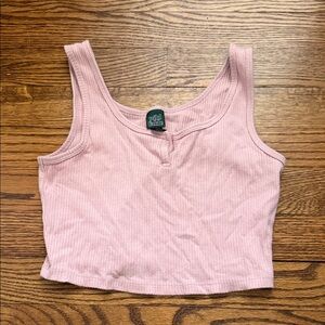 Wild Fable Light Pink Ribbed Crop Top